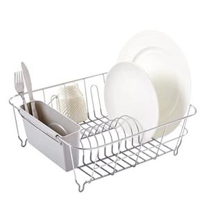 Compact Dish Drying Rack and Cutlery Holder Set