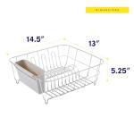 Compact Dish Drying Rack and Cutlery Holder Set