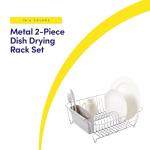 Compact Dish Drying Rack and Cutlery Holder Set