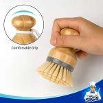 MR.SIGA Bamboo Scrub Brushes for Kitchen Cleaning
