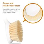 2 Pack Bamboo Handle Dish Brushes with Scraper