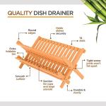 Bamboo Collapsible Dish Drying Rack for Kitchen