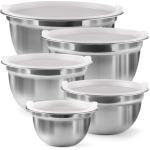 Stainless Steel Mixing Bowls Set with Lids - 5 Pieces