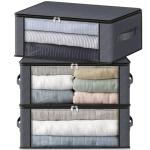 3-Pack Foldable Clothes Organizer Storage Bags
