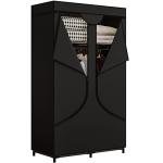 Portable Black Wardrobe Storage Organizer Rack 34 Inch