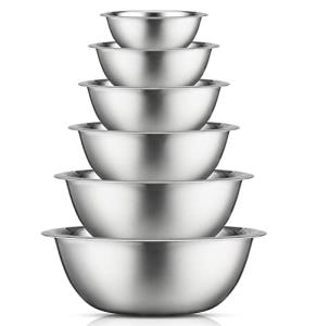 JoyJolt 6-Piece Stainless Steel Mixing Bowl Set