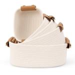 Stylish Cotton Rope Storage Basket Set of 5