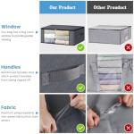 3-Pack Foldable Clothes Organizer Storage Bags