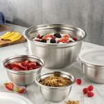 Stainless Steel Mixing Bowls Set with Lids - 5 Pieces