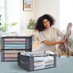 3-Pack Foldable Clothes Organizer Storage Bags