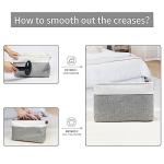 Large Fabric Storage Bins - 3 Pack, Grey & White