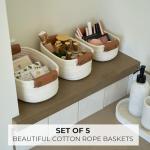 Stylish Cotton Rope Storage Basket Set of 5