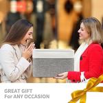 Large Fabric Storage Bins - 3 Pack, Grey & White