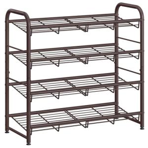 4-Tier Stackable Metal Shoe Rack Organizer
