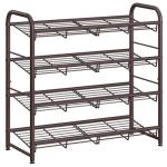 4-Tier Stackable Metal Shoe Rack Organizer