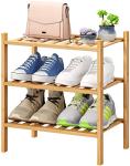 3-Tier Bamboo Shoe Rack for Entryway