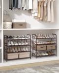 4-Tier Stackable Metal Shoe Rack Organizer
