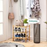 3-Tier Bamboo Shoe Rack for Entryway
