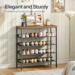 5-Tier Adjustable Shoe Rack for Entryway