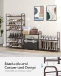 4-Tier Stackable Metal Shoe Rack Organizer