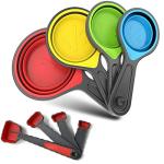 Collapsible Silicone Measuring Cups and Spoons Set
