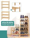 3-Tier Bamboo Shoe Rack for Entryway