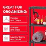 IRIS USA 5-Shelf Plastic Storage Organizer - Black