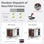 4-Section Rolling Laundry Hamper with Lockable Wheels