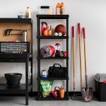 IRIS USA 5-Shelf Plastic Storage Organizer - Black