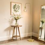 Oneach 63.75'' Industrial Brass Minimalist Floor Lamp