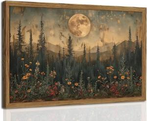 Vintage Moon Forest 3D Wall Art Decor
