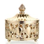Gold Mirrored Jewelry Box with Lid - Organizer