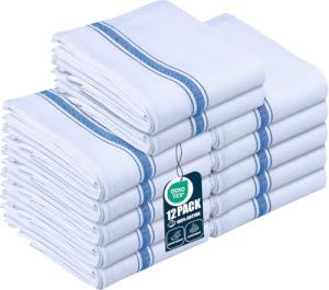 Utopia Blue Dish Towels Set - 12 Pack