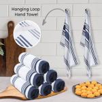 Cotton Kitchen Towels Set of 6 - Blue Stripes
