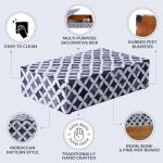 Decorative Storage Box with Lid - Slate White Star