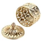 Gold Mirrored Jewelry Box with Lid - Organizer