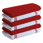 Ultra Soft 100% Cotton Kitchen Towels, Passionate Red