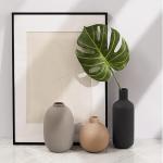 Set of 3 Neutral Ceramic Farmhouse Vases