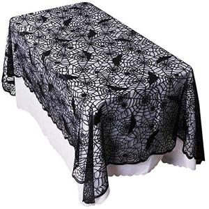 Halloween Bat and Spider Web Tablecloth 60" x 104
