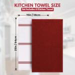 Ultra Soft 100% Cotton Kitchen Towels, Passionate Red