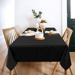 Sancua 2-Pack Black Rectangular Tablecloths 60x102 Inch