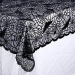 Halloween Bat and Spider Web Tablecloth 60" x 104
