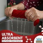 Ultra Soft 100% Cotton Kitchen Towels, Passionate Red