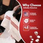 Ultra Soft 100% Cotton Kitchen Towels, Passionate Red