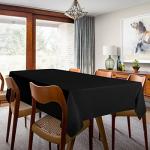 Sancua 2-Pack Black Rectangular Tablecloths 60x102 Inch