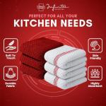 Ultra Soft 100% Cotton Kitchen Towels, Passionate Red