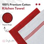 Ultra Soft 100% Cotton Kitchen Towels, Passionate Red