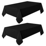 Sancua 2-Pack Black Rectangular Tablecloths 60x102 Inch