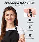 Syntus 12 Pack Adjustable Bib Aprons, Black
