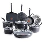 T-fal 14-Piece Nonstick Cookware Set, Black
